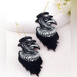 Medico Della Peste~ Plague Doctor Bird Beak Venetian Masquerade Gas Mask Earring